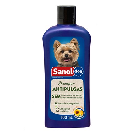Shampoo Sanol Dog Antipulgas para Cães 500ml