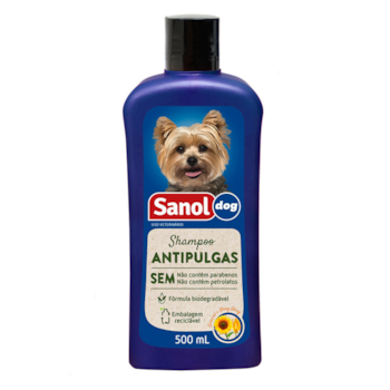 Shampoo Sanol Dog Antipulgas para Cães 500ml - Imagem principal