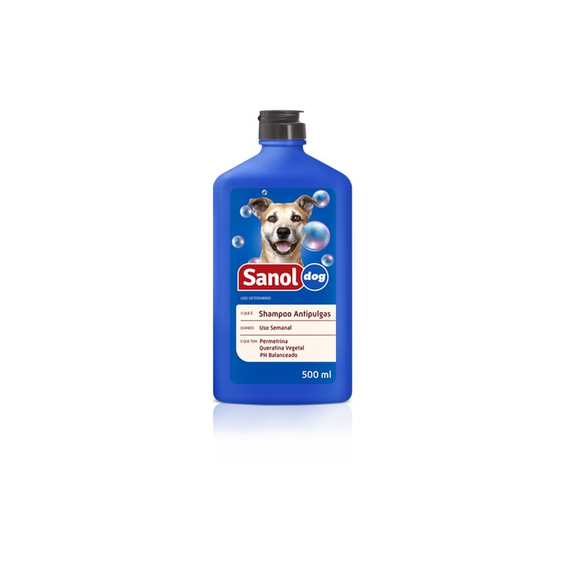 Shampoo Sanol Dog Antipulgas para Cães 500ml POLI PET