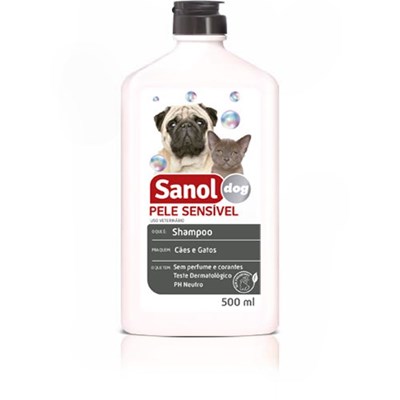 Shampoo Sanol Dog Hipoalergênico para Cães e Gatos 500ml
