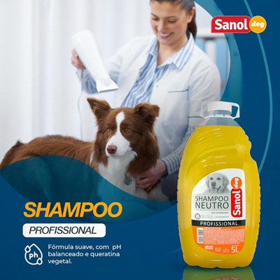 Shampoo Sanol Dog Neutro para Cães e Gatos 5L