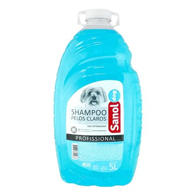 Shampoo Sanol Dog Pelos Claros para Cães e Gatos 5lt