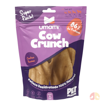 Snack Orelha Bovina Desidratada Cow Crunch Umami para Cães - Imagem principal