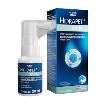 Solução Hidratante Hidrapet Skin On Agener União para Cães e Gatos com 20ml - Imagem principal