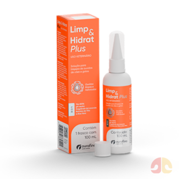 Solução Otológica Limp & Hidrat Plus Ourofino 100ml para Cães e Gatos - Imagem principal