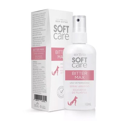 Spray Amargo Soft Care Bitter Max para Cachorros e Gatos 100ml