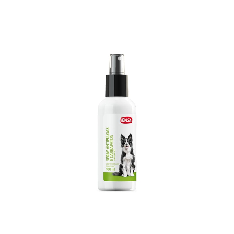 Spray Antisseptico Antipulgas e Carrapatos Ibasa para Cachorros com 100ml