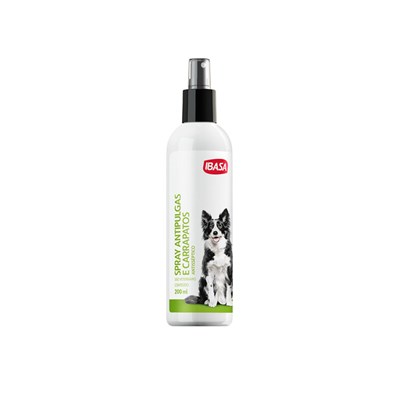 Spray Antisseptico Antipulgas e Carrapatos Ibasa para cães 200ml