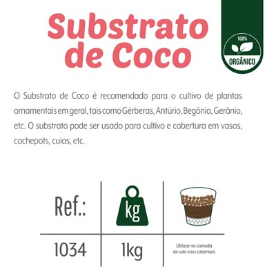 Substrato de Coco Premium Wert Garden 1kg