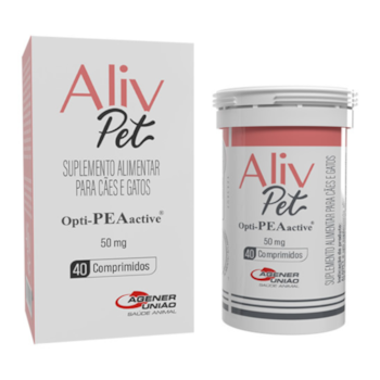 Suplemento Alimentar Aliv Pet 50mg 40 Comprimidos para Cães e Gatos - Imagem principal