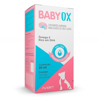 Suplemento Alimentar Baby OX para Filhotes de Cães e Gatos 30 ml