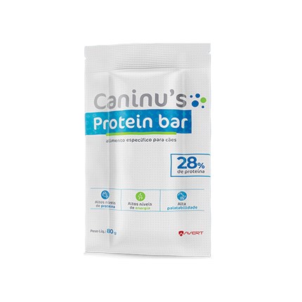Suplemento Alimentar Caninus Protein bar 80gr para Cães