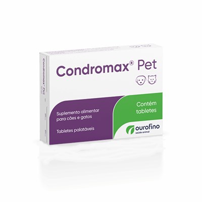 Suplemento Alimentar Condromax Para Cães e Gatos com 30 Comprimidos