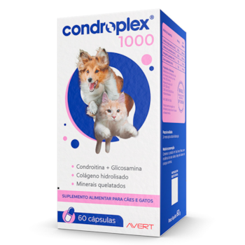 Suplemento Alimentar Condroplex 1000 Com 60 Cápsulas para Cães e Gatos - Imagem principal
