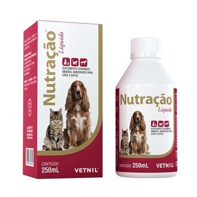 Suplemento Alimentar Nutração Liquido para Cachorros e Gatos com 250ml