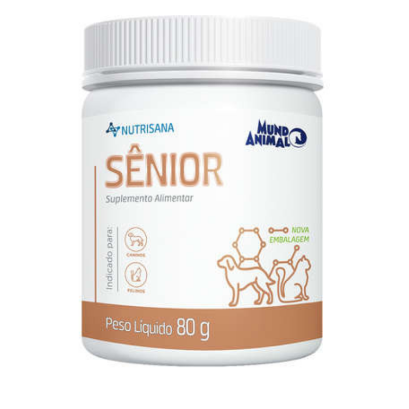 Suplemento Alimentar Nutrisana Sênior para Cachorros e Gatos com 80gr