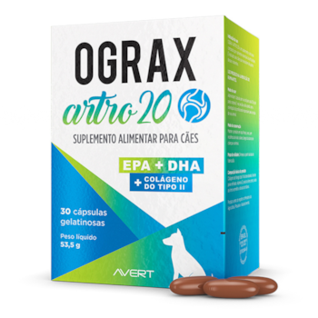 Suplemento Alimentar Ograx Artro 20 30 cápsulas para Cães - Imagem principal