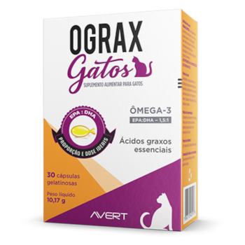Suplemento Alimentar Ograx Gatos Ômega 3 com 30 Cápsulas - Imagem principal