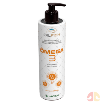 Suplemento Alimentar Ômega 3 EPA DHA Lavizoo Oil Fish 250ml para Cães e Gatos - Imagem principal