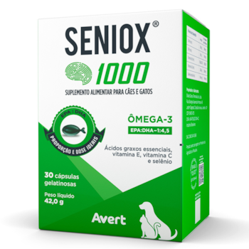 Suplemento Alimentar Seniox 1000 com 30 Cápsulas para Cães e Gatos - Imagem principal