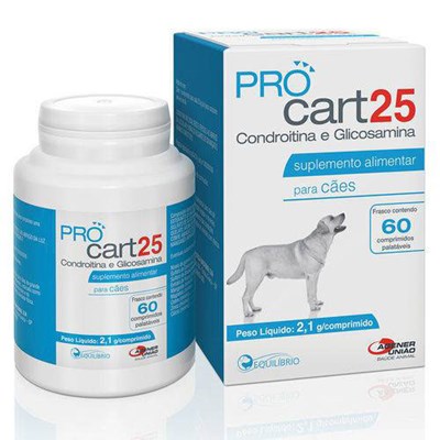 Suplemento Articular Pro Cart 25 para Cachorros com 60 comprimidos