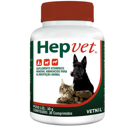 Suplemento Hepvet para Cães e Gatos 30gr