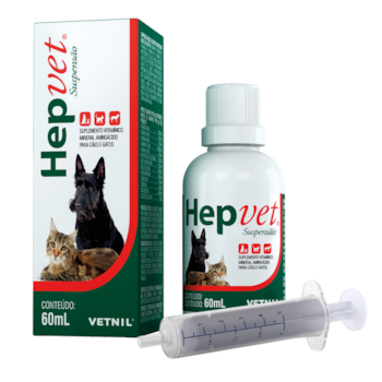 Suplemento Hepvet Suspensão para Cães e Gatos 60ml - Imagem principal