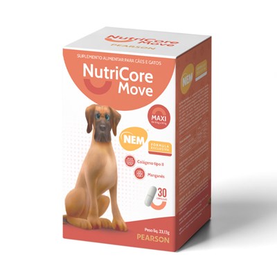 Suplemento Nutricore Move Maxi 405mg para Cães e Gatos a partir de 10 kg 30CP