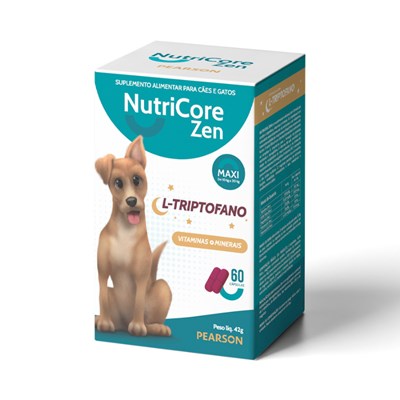 Suplemento NutriCore Zen Maxi 750mg para Cães e Gatos de 10 a 30kg 60CP