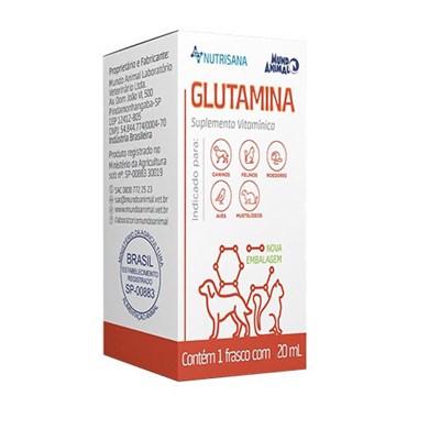Suplemento Nutrisana Glutamina para Cães e Gatos 20ml