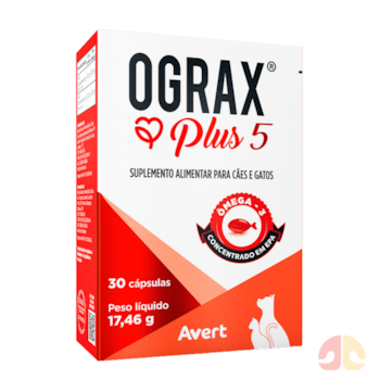 Suplemento Ograx Plus 5 para Cães e Gatos 30 cápsulas - Imagem principal