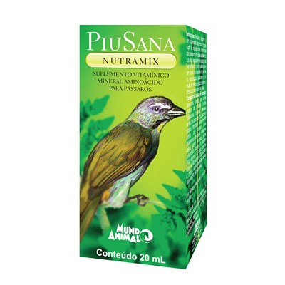 Suplemento Piusana Nutramix para Pássaros 20ml