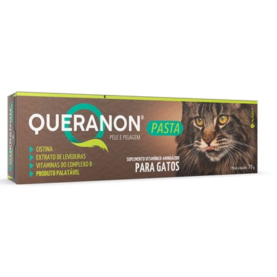 Suplemento Queranon Pasta pele e pelagem para gatos 70gr