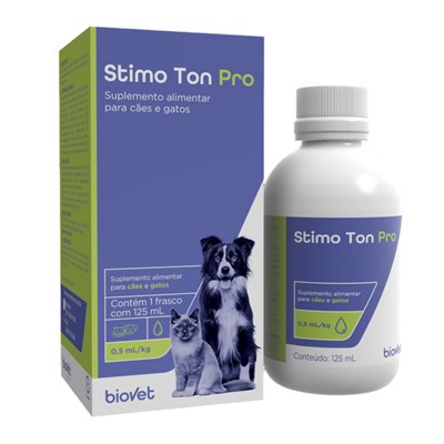Suplemento Stimo Ton Pro Biovet para Cães e Gatos 125ml