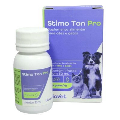 Suplemento Stimo Ton Pro Biovet para Cães e Gatos 30ml