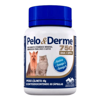 Suplemento Vetnil Pelo & Derme para Cães e Gatos com 60 Cápsulas - Imagem principal