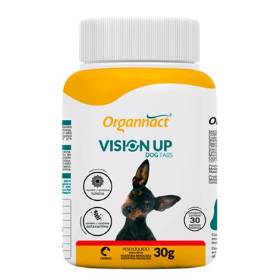 Suplemento Vision Up Dog Tabs Organnact para Cães 30gr