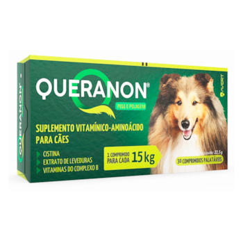 Suplemento Vitamínico Aminoácido Queranon 30 Comprimidos para Cães - Imagem principal