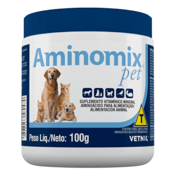 Suplemento Vitamínico Aminomix Pet para Cães e Gatos 100gr - Imagem principal