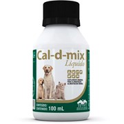 Suplemento Vitamínico Cal D Mix Liquido para Cães e Gatos 100ml