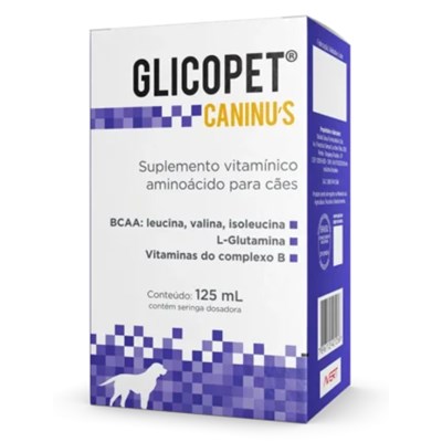 Suplemento Vitamínico Glicopet Caninus 125ml para Cães