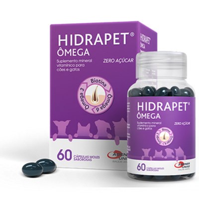 Suplemento Vitamínico Hidrapet Ômega para Cães e Gatos 60 caps
