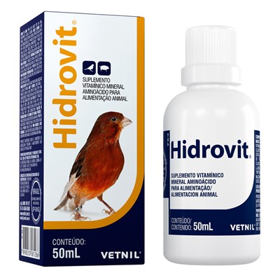 Suplemento Vitamínico Hidrovit para Pássaros 50ml