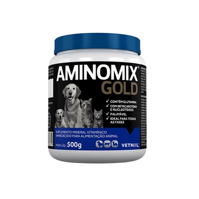 Suplemento Vitamínico Vetnil Aminomix Gold para Cachorros e Gatos 500gr