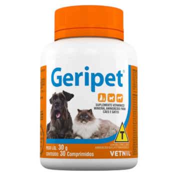 Suplemento Vitamínico Vetnil Geripet para Cães e Gatos com 30 Comprimidos - Imagem principal