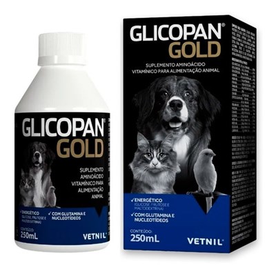 Suplemento Vitamínico Vetnil Glicopan Gold para Cachorros e Gatos 250 ml