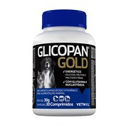Suplemento Vitamínico Vetnil Glicopan Gold para Cachorros e Gatos 30 comprimidos