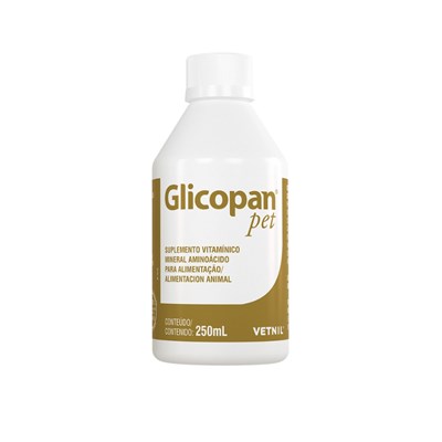 Suplemento Vitamínico Vetnil Glicopan Pet para Cachorros e Gatos 250ml