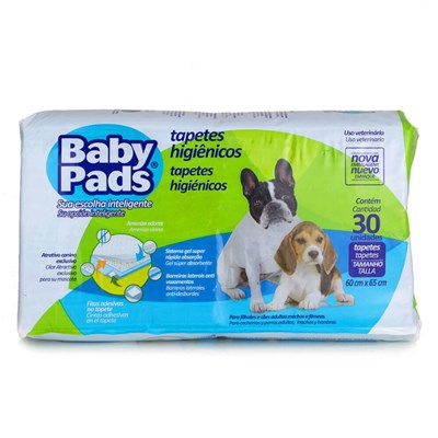 Produto Tapete Higiênico Baby Pads para Cães 30UN 60x55cm