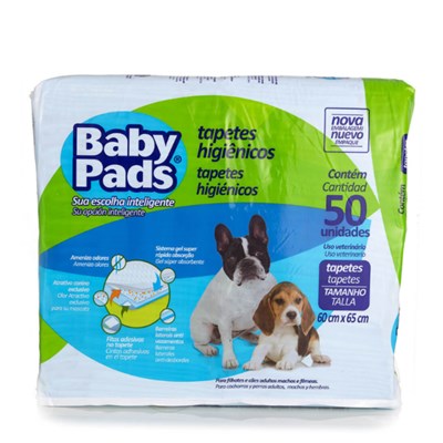 Produto Tapete Higiênico Baby Pads para Cães 50UN 60x55cm